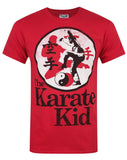 Karate Kid Mens Red Martial Arts Crane Kick Print Short Sleeved T-Shirt