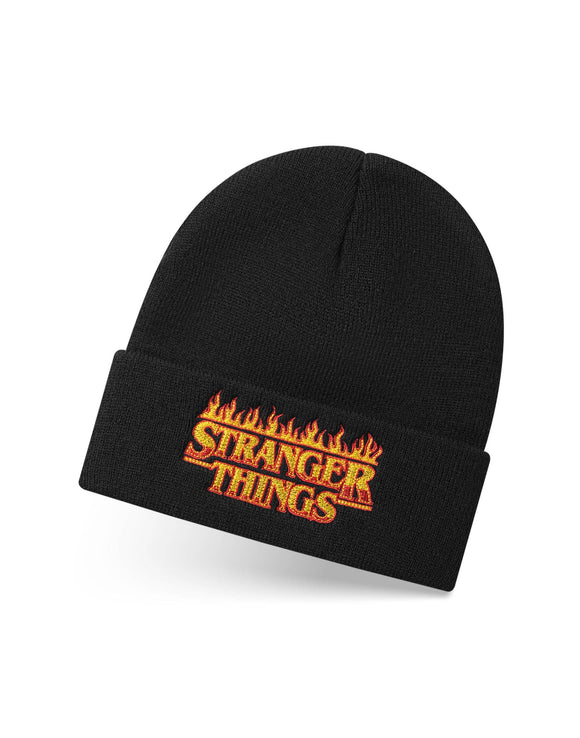 PREORDER Stranger Things Unisex Black Logo Beanie Hat (One Size)
