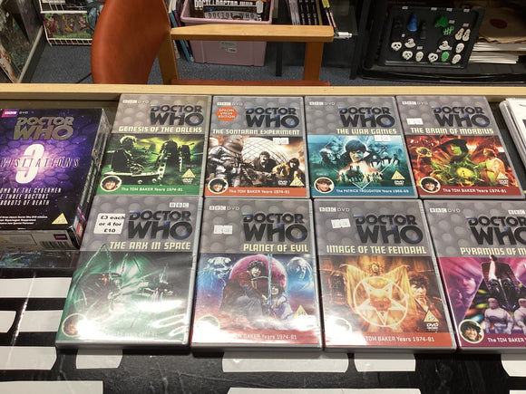 Doctor Who Tom Baker preowned dvds 9 to choose from
