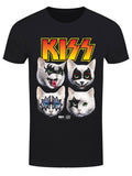 PREORDER KISS x Horror Cats Feline Four Men's Black T-Shirt