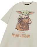 Star Wars The Mandalorian Mens Beige Grogu Short Sleeved T-Shirt