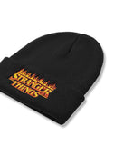 Stranger Things Unisex Black Logo Beanie Hat (One Size)
