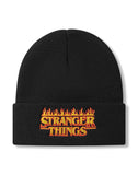 Stranger Things Unisex Black Logo Beanie Hat (One Size)