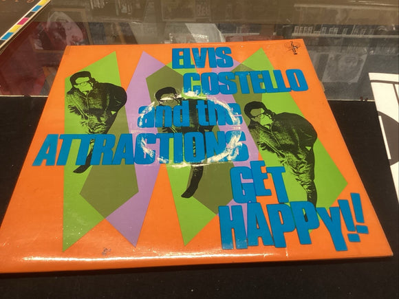 Get Happy Elvis Costello & the Attractions Original LP With Poster West Drayton