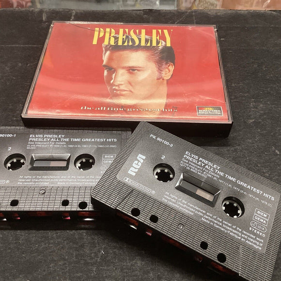 Elvis Presley The All Time Greatest Hits Double Cassette Tape album VG Condition