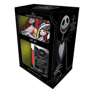 Nightmare Before Christmas Jack and Sally Mug Coaster and Keyring Gift Set