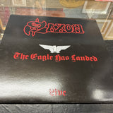 Saxon The Eagle Has Landed - Embossed vinyl LP album record UK0