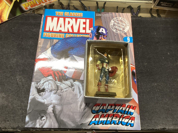 THE CLASSIC MARVEL FIGURINE COLLECTION ISSUE 9 CAPTAIN AMERICA BY EAGLEMOSS