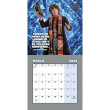 2025 Calendar Doctor Who Classic Edition Month to View BBC Square Calendar