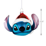 Disney Lilo & Stitch Glass Christmas Ornament Festive Stitch