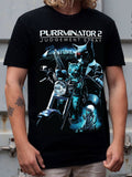 PREORDER DUE OCTOBER Horror Cats Purrminator 2 Men's Black T-Shirt