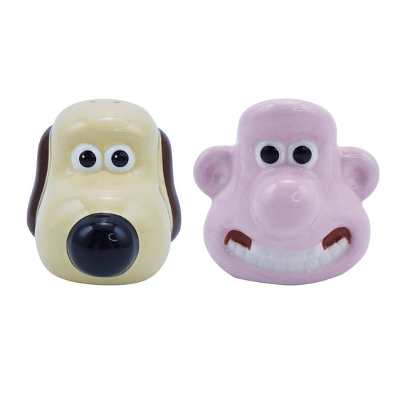 Ceramic Salt & Pepper Shakers Wallace & Gromit