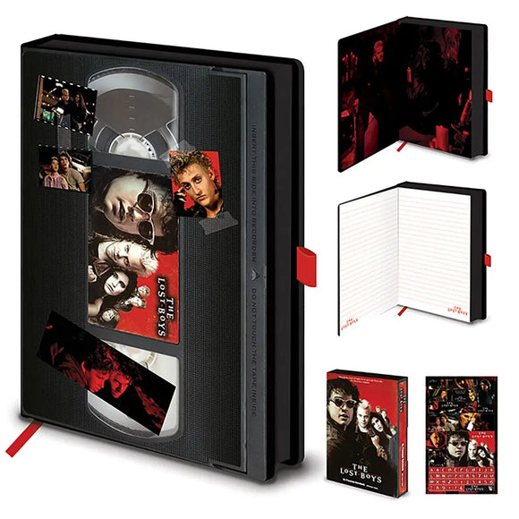 The Lost Boys VHS notebook and stickers