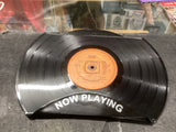 Now Playing recycled vinyl wall hanging stand