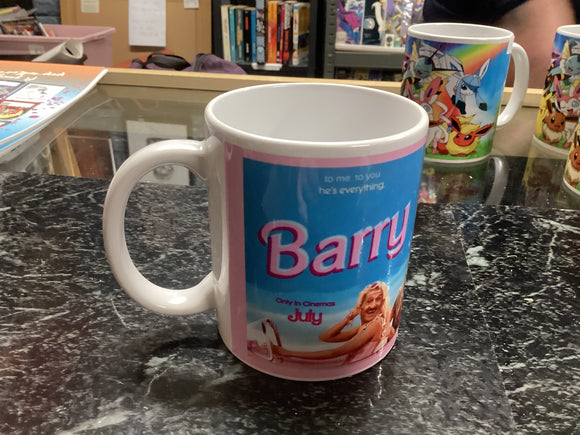 Barry Barbie parody mug