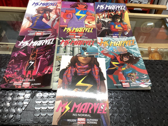 Ms Marvel paperback graphic novels 7 to choose from