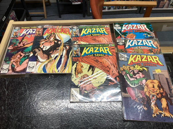 Kazar The savage Job Lot 7 Comics Issue numbers #4,5,6 x 2,15, 18,26
