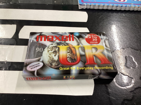 Maxell ur 90 blank audio cassettes sealed