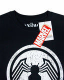 Official Marvel Mens Black Venom Logo Short Sleeved T-Shirt