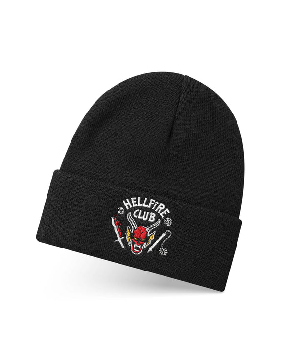 PREORDER Stranger Things Unisex Black Hellfire Club Beanie Hat (One Size)
