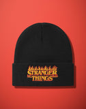 Stranger Things Unisex Black Logo Beanie Hat (One Size)