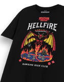 PREORDER Stranger Things Unisex Black Hellfire Short Sleeved T-Shirt