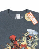 Marvel Mens Grey Deadpool Short Sleeved T-Shirt