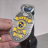 PREORDER DUE EARLY SEPT Resident Evil Police Badge Bottle Opener
