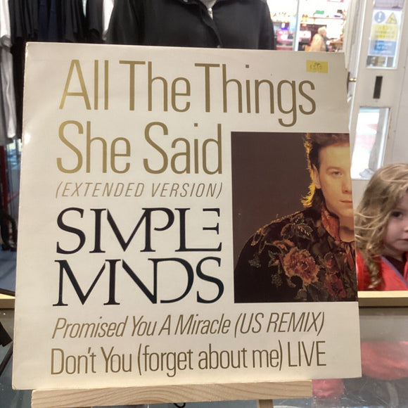 Simple Minds - All The Things She Said Extended Version - Used Viny - W1177A