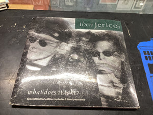 Then Jerico : What Does It Take?  Ltd foldout sleeve 7" + postcards   EX